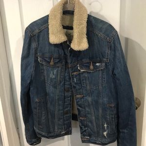 Denim Shearling jacket size S